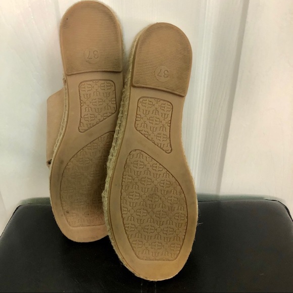 Maypol by anthropologie, beige suede espadrille sandal 6.5  37 Brand New - Picture 3 of 5